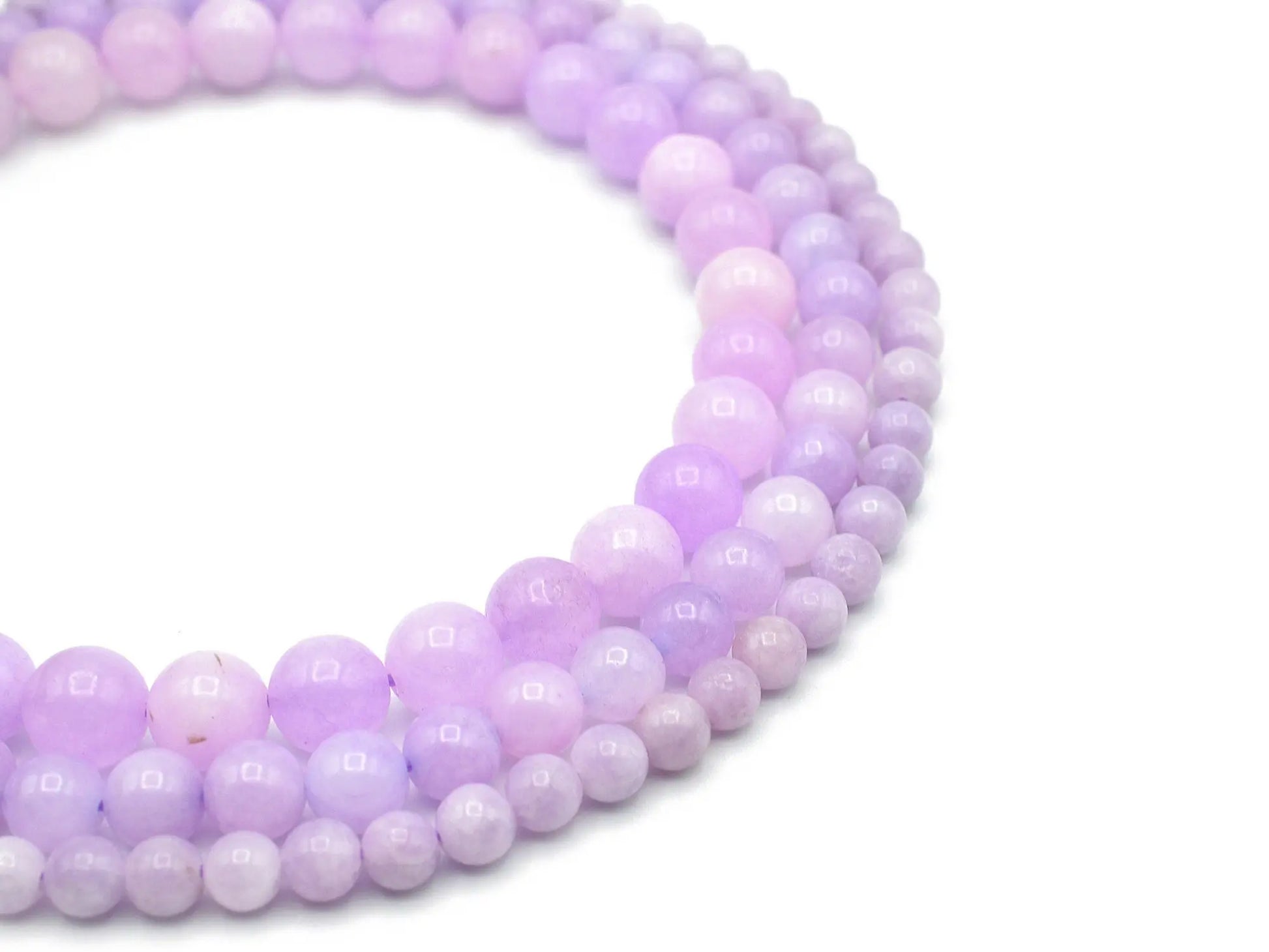 Purple kunzite gemstone round beads 6mm/8mm/10mm natural stones beads natural healing stone chakra stones for jewelry making aa quality - BeadsFindingDepot