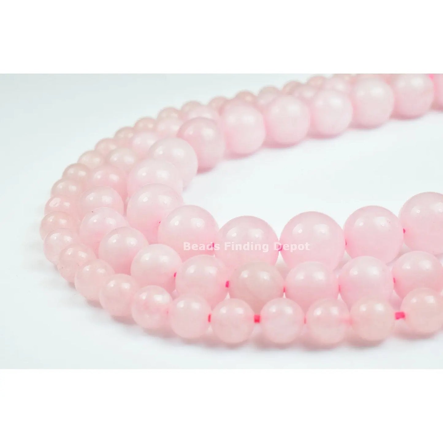 Pink Quartz Round Gemstone Beads Size 6mm/8mm/10mm/12mm, Stone Beads For Jewelry Making
