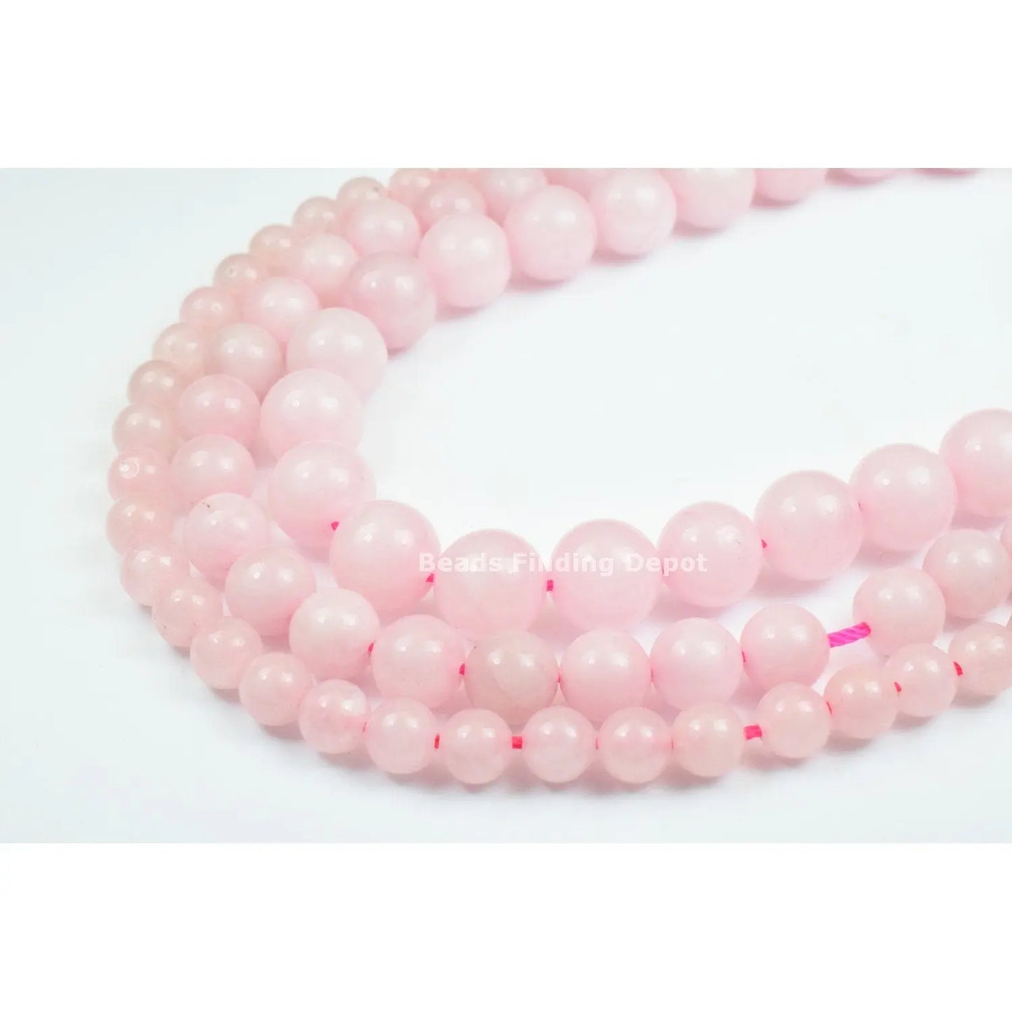 Pink Quartz Round Gemstone Beads Size 6mm/8mm/10mm/12mm, Stone Beads For Jewelry Making