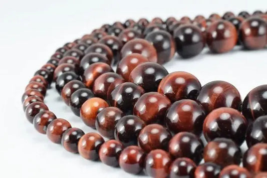 Red Tiger Eye Gemstone Round Beads 6mm/8mm/10mm/12mm Natural Stones Beads natural healing stone chakra stones for Jewelry Making - BeadsFindingDepot
