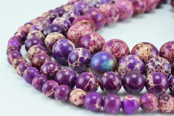 Natural Purple Impression Jasper Beads 6mm/8mm/10mm/12mm Round Turquoise Imperial Impression natural healing stone chakra stones for Jewelry