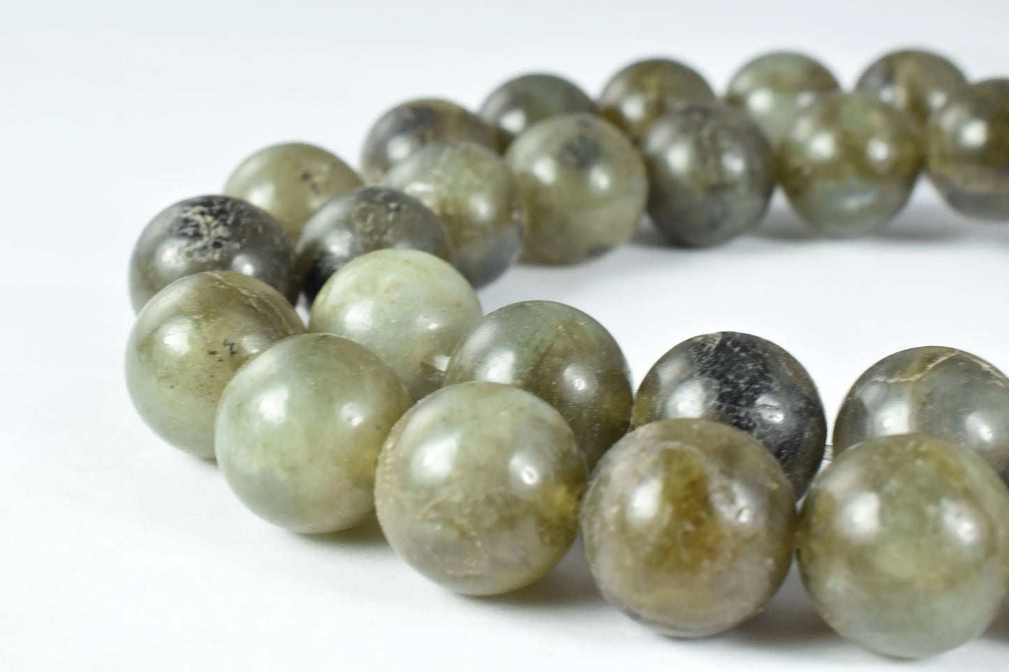 3mm/4mm/13mm Green Labrodorite Round Gemstone Beads,Ball Beads, Round Beads, Jewelry Making, Beading Supplies,natural stone,healing,chakra - BeadsFindingDepot