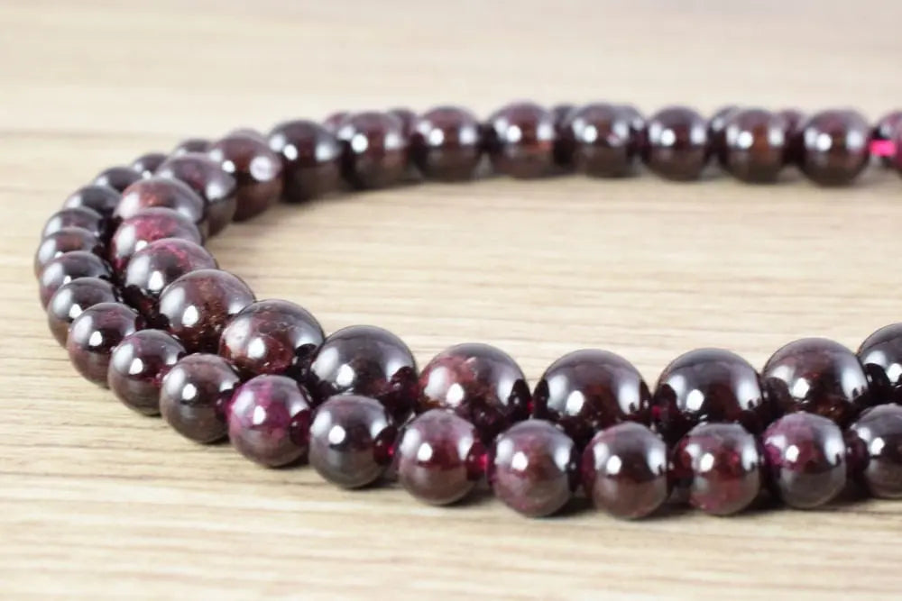 Dark Garnet Gemstone Round Stone Beads size 4mm/6mm/8mm/10mm/13mm Strand natural healing birthstone loose gemstone for jewelry making - BeadsFindingDepot
