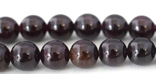 Dark Garnet Gemstone Round Stone Beads size 4mm/6mm/8mm/10mm/13mm Strand natural healing birthstone loose gemstone for jewelry making - BeadsFindingDepot