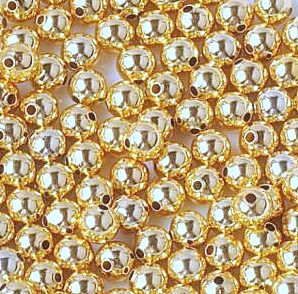 Gold filled 14K EP plain beads seamless spacer sizes 3mm to 10mm Jewelry