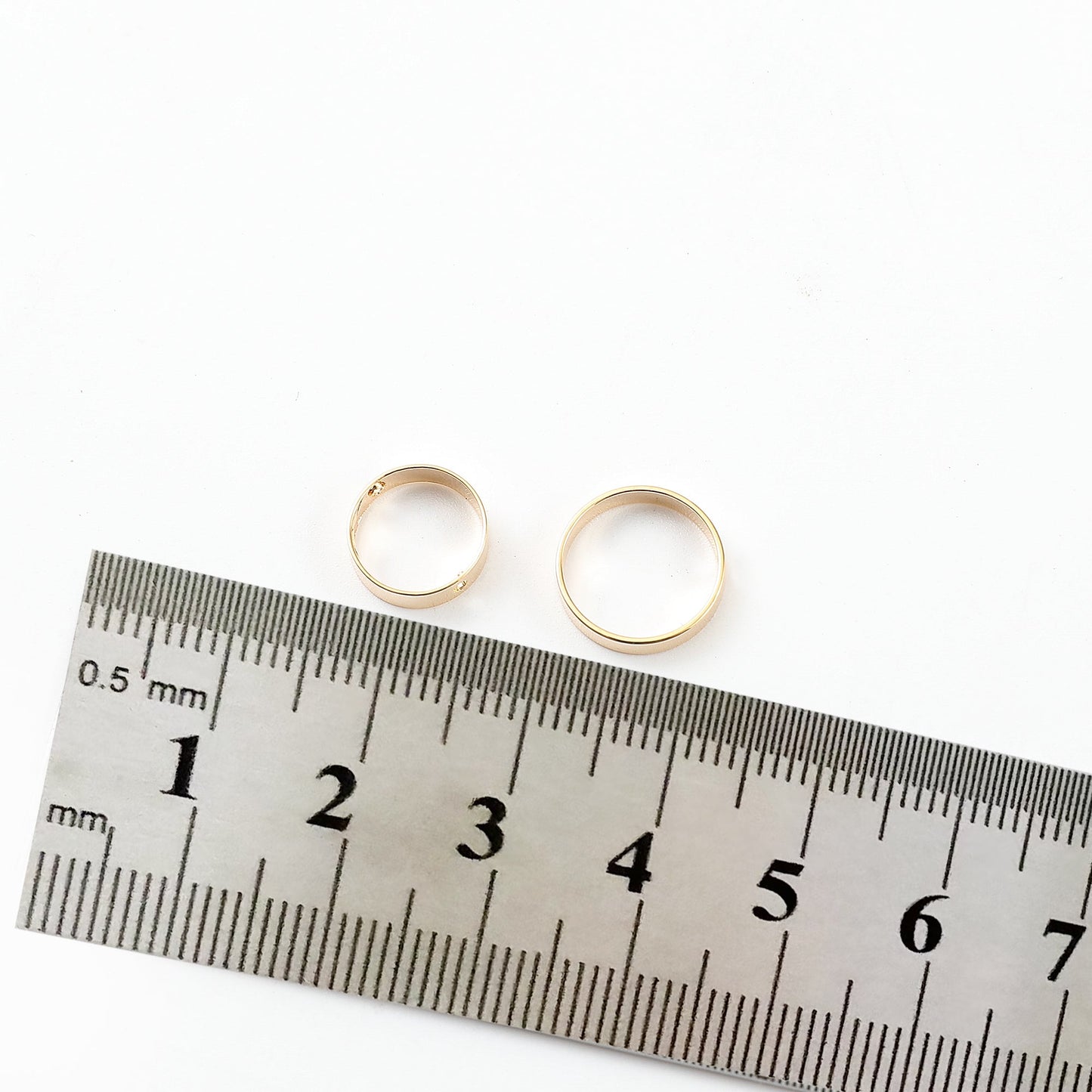 3 PCs/PK Gold Filled EP Circle Jump Rings Frame Link Jewelry Findings