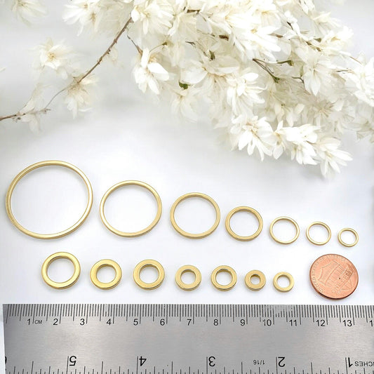 Gold Closed Jump Rings   Square Wire, Assorted Sizes for Jewelry Making sold 12 PCs/PK jewelry making supplies - detail im...