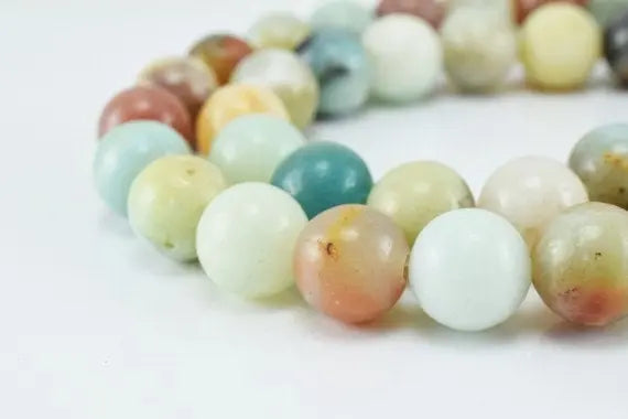 Amazonite Round Beads 4mm 10mm Natural - BeadsFindingDepot