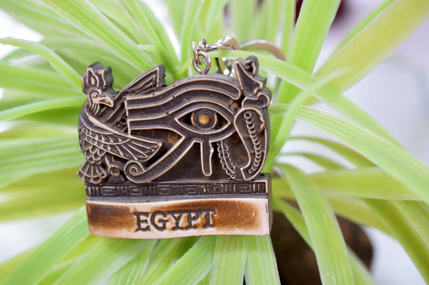 Ancient Egyptian Key Chain , King Tut , Eye of Hours, Camel , ... Antique looking - BeadsFindingDepot