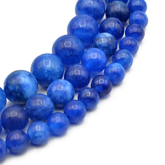 Blue Kyanite Stone Beads Gemstone AAA Quality 15" strand Round 6mm,8mm,10mm Natural Stones Bead healing chakra stone for Jewelry Making - BeadsFindingDepot