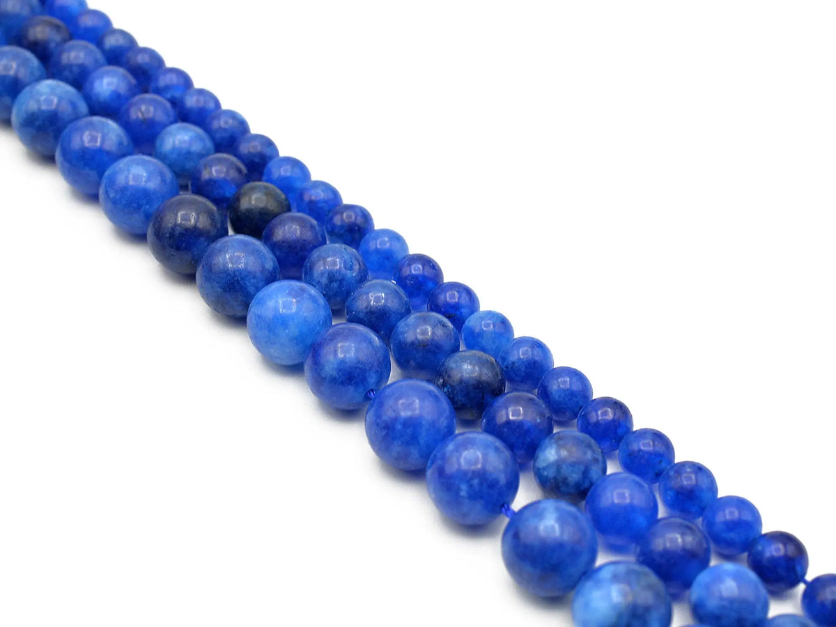 Blue Kyanite Stone Beads Gemstone AAA Quality 15" strand Round 6mm,8mm,10mm Natural Stones Bead healing chakra stone for Jewelry Making - BeadsFindingDepot