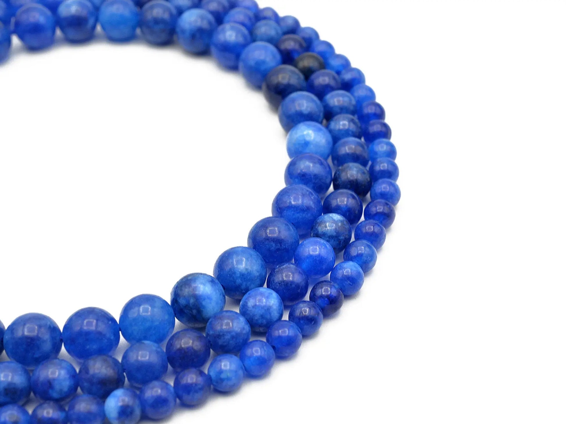 Blue Kyanite Stone Beads Gemstone AAA Quality 15" strand Round 6mm,8mm,10mm Natural Stones Bead healing chakra stone for Jewelry Making - BeadsFindingDepot
