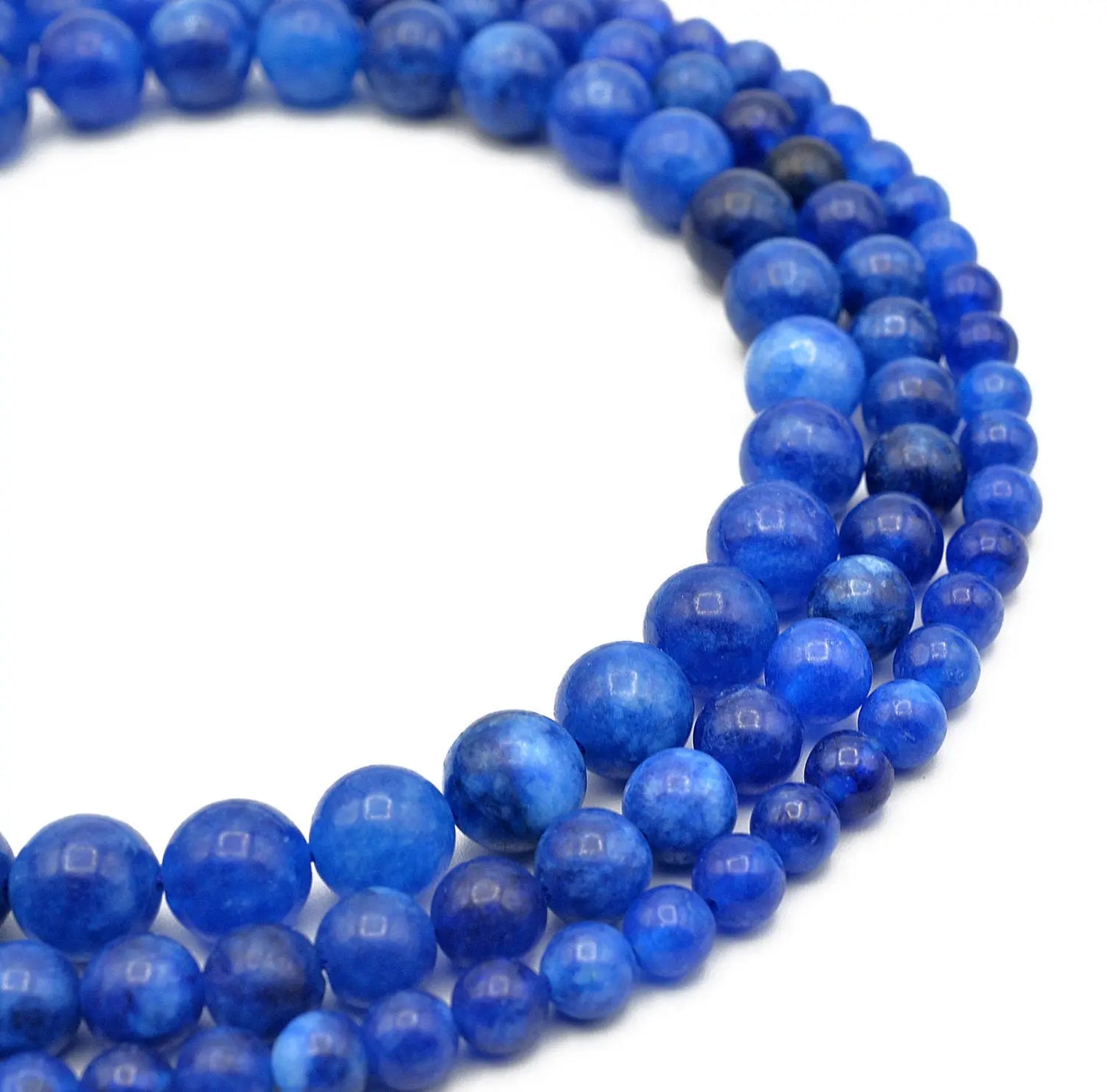 Blue Kyanite Stone Beads Gemstone AAA Quality 15" strand Round 6mm,8mm,10mm Natural Stones Bead healing chakra stone for Jewelry Making - BeadsFindingDepot