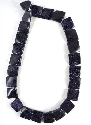 Blue Star Square Gemstone Beads 1 strand 26 PCs Size 20mm Natural, healing, chakra, birthstone for Jewelry Making - BeadsFindingDepot