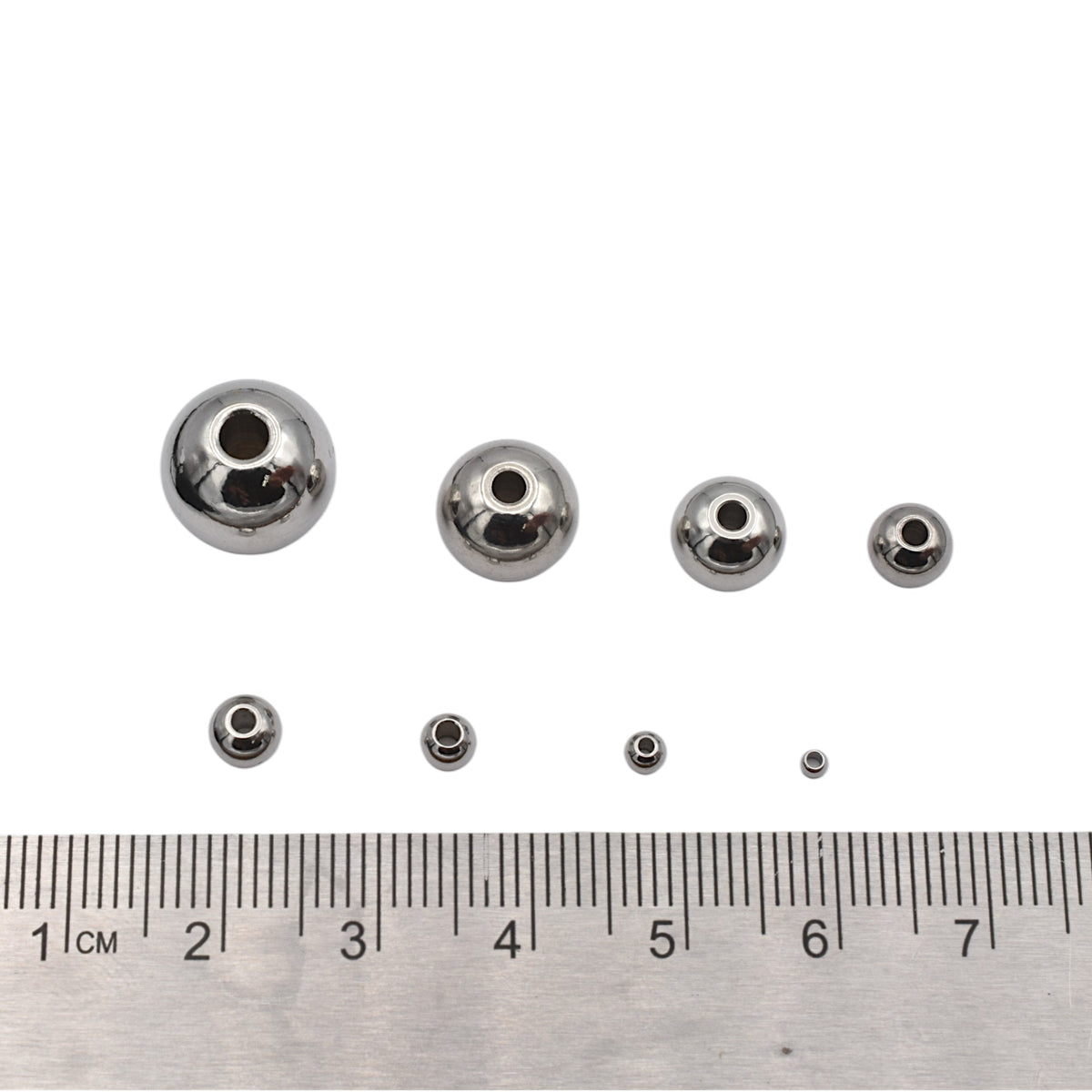 Stainless Steel Beads - Smooth Seamless Round Spacer Beads for Jewelry Making 2mm-12mm