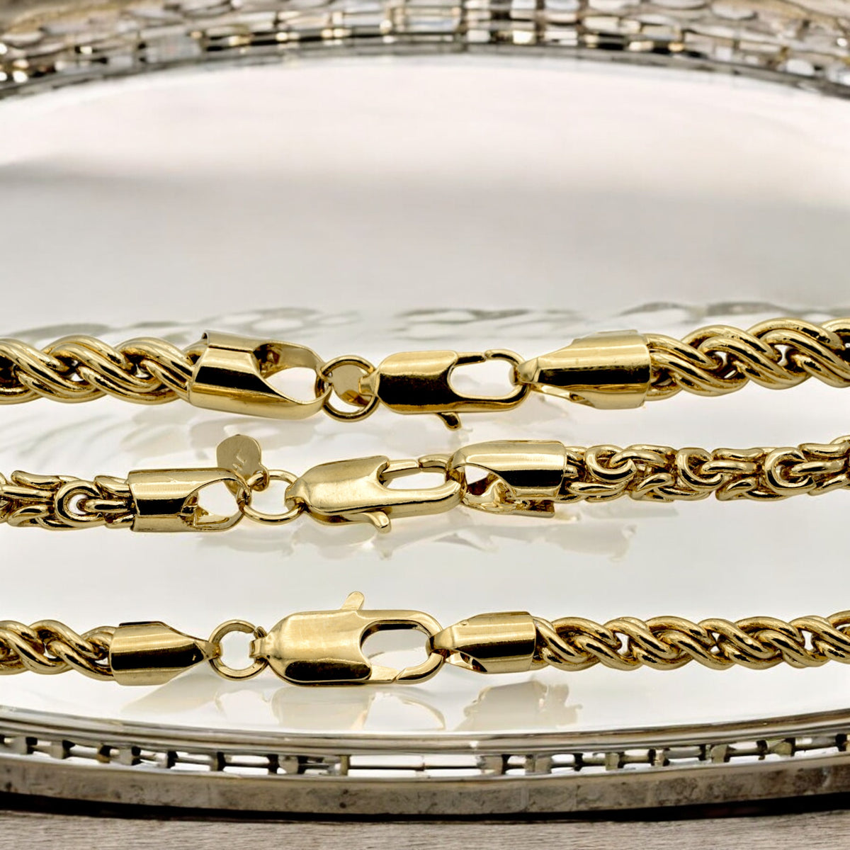 Gold Rope Chain Necklace 