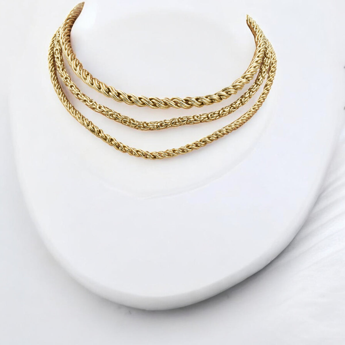 Gold Rope Chain Necklace 
