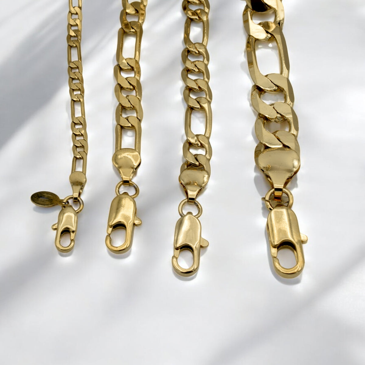 Gold Figaro Chain Necklace   Classic and Versatile Gift for Him or Her jewelry making supplies - detail image 4