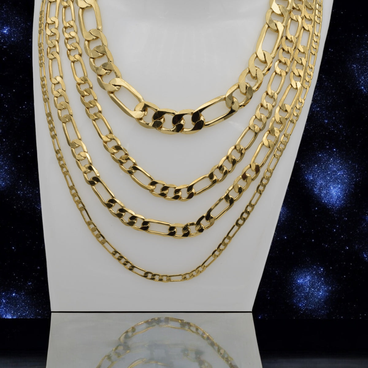 Gold Figaro Chain Necklace   Classic and Versatile Gift for Him or Her jewelry making supplies - detail image 7