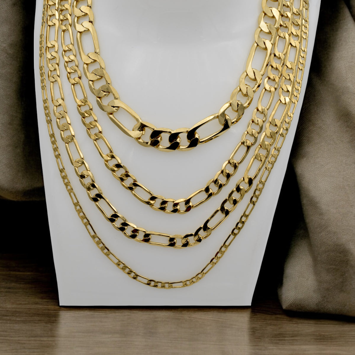 Gold Figaro Chain Necklace   Classic and Versatile Gift for Him or Her jewelry making supplies - detail image 8