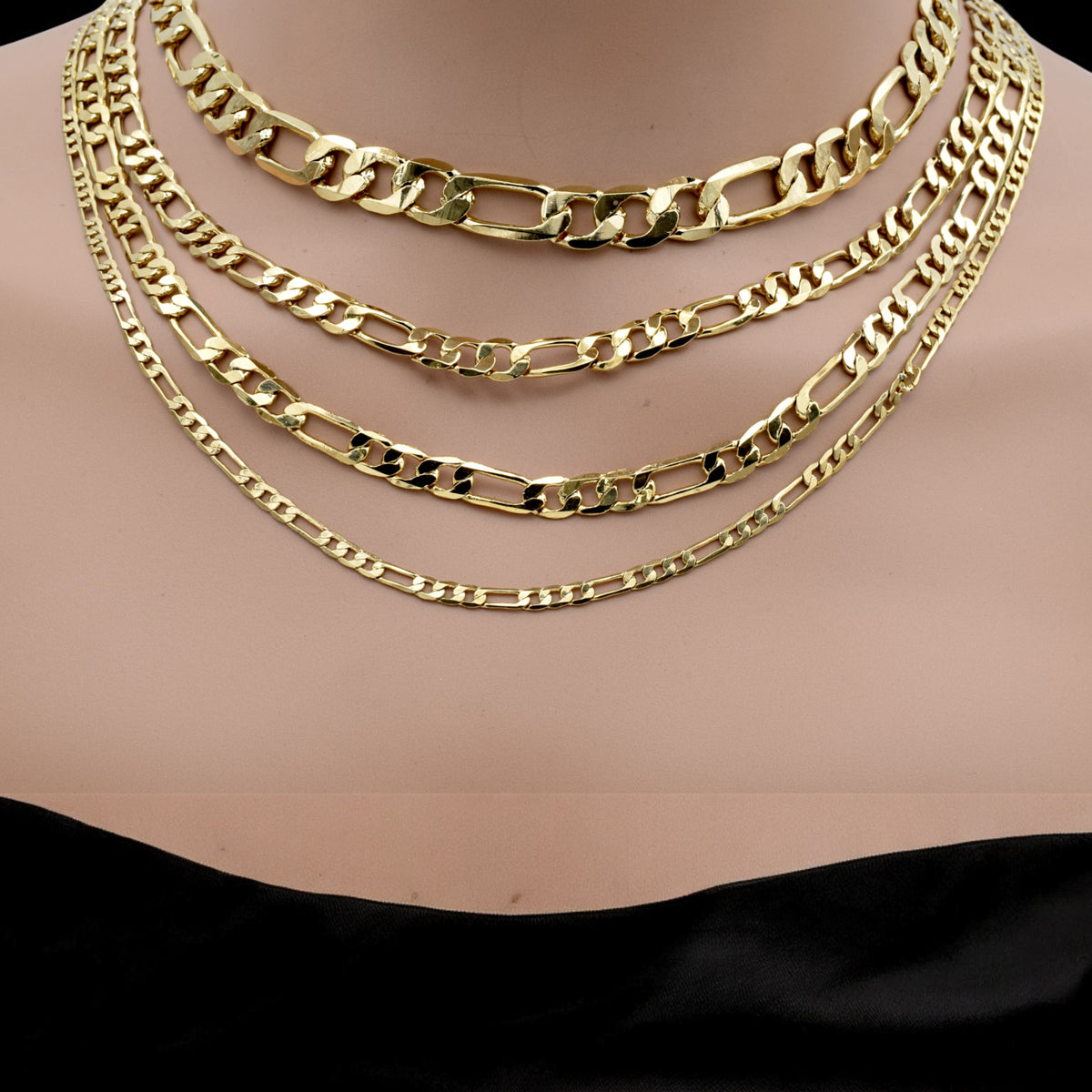 Gold Figaro Chain Necklace   Classic and Versatile Gift for Him or Her jewelry making supplies