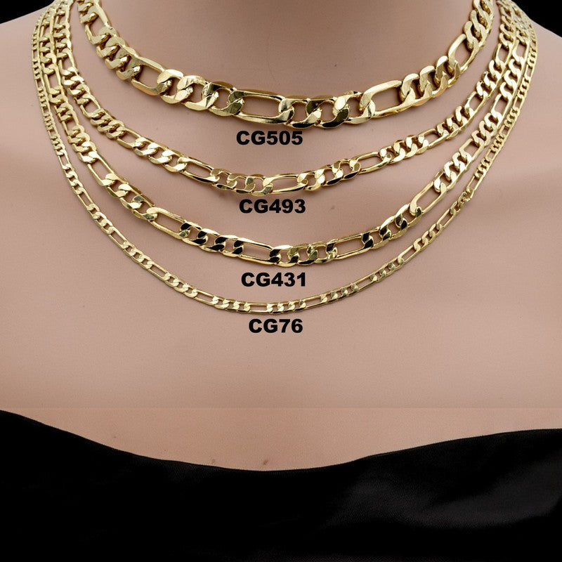 Gold Figaro Chain Necklace   Classic and Versatile Gift for Him or Her jewelry making supplies - detail image 3