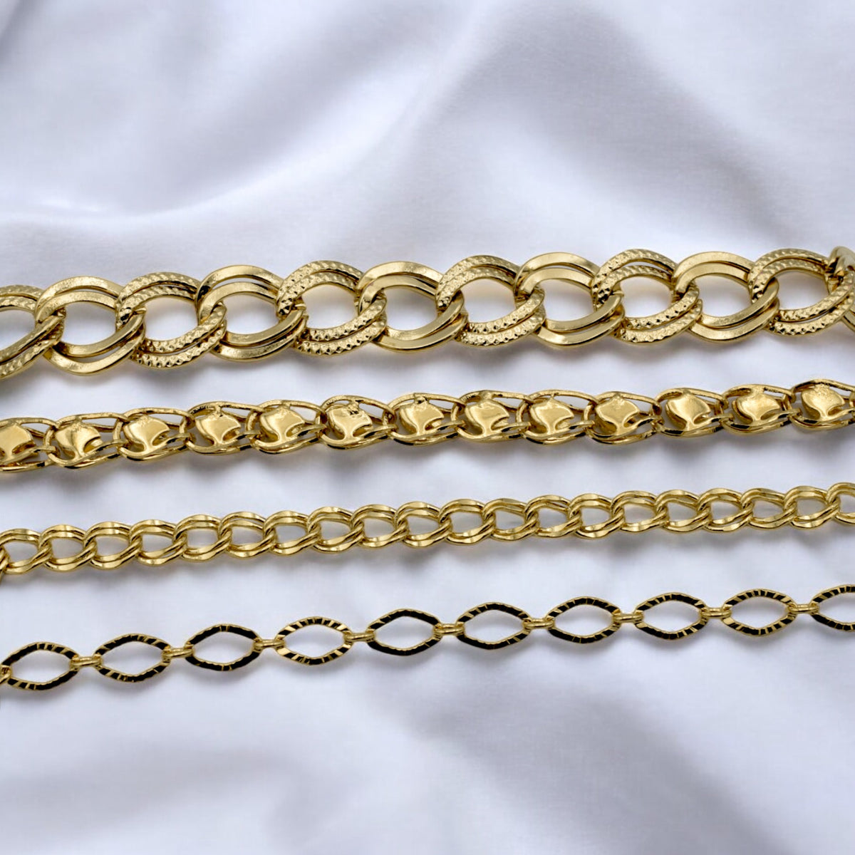 Gold Durable Multi Layer Chain Necklace Set – Tarnish Resistant, High Quality Gold Filled jewelry making supplies - detail...