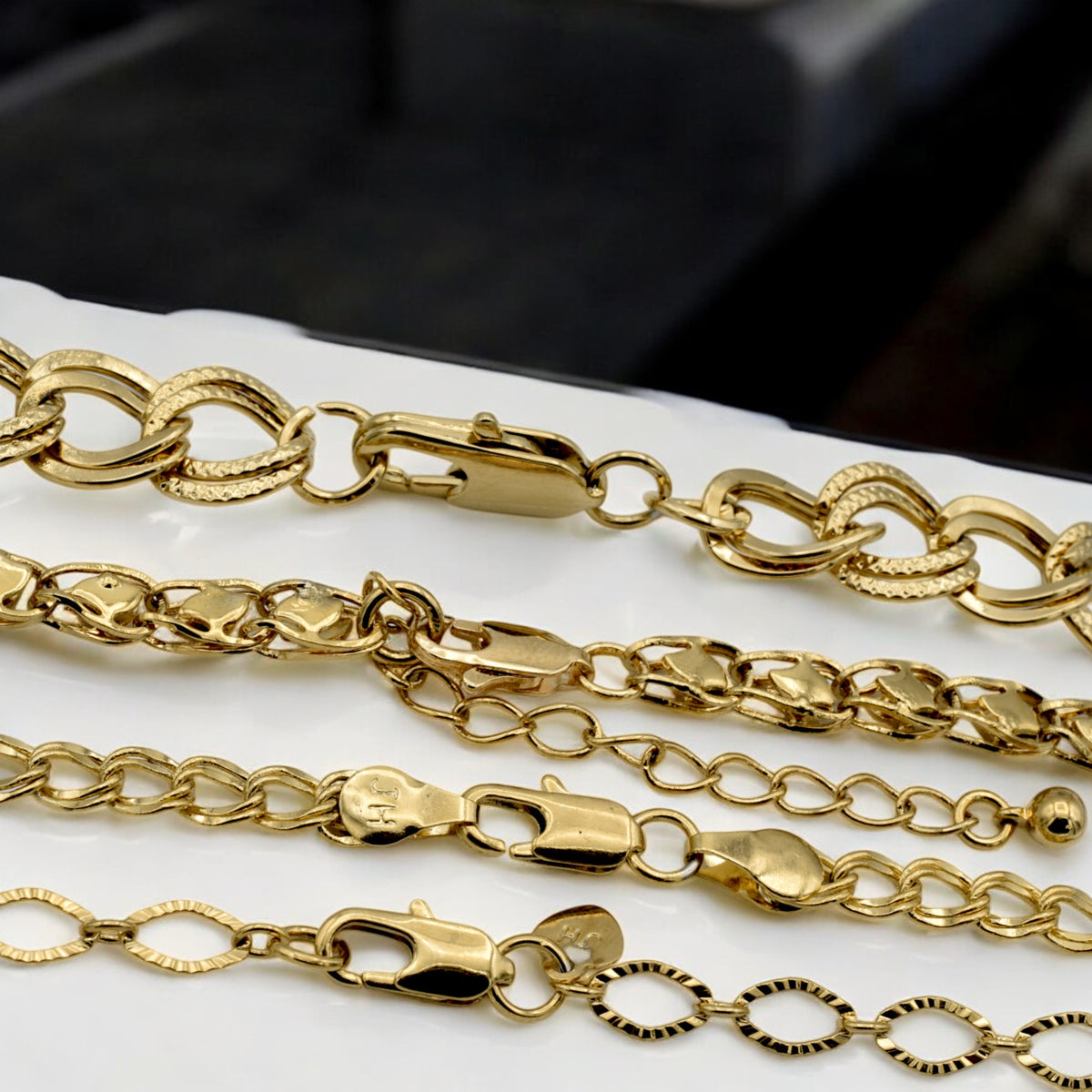 Gold Durable Multi Layer Chain Necklace Set – Tarnish Resistant, High Quality Gold Filled jewelry making supplies - detail...