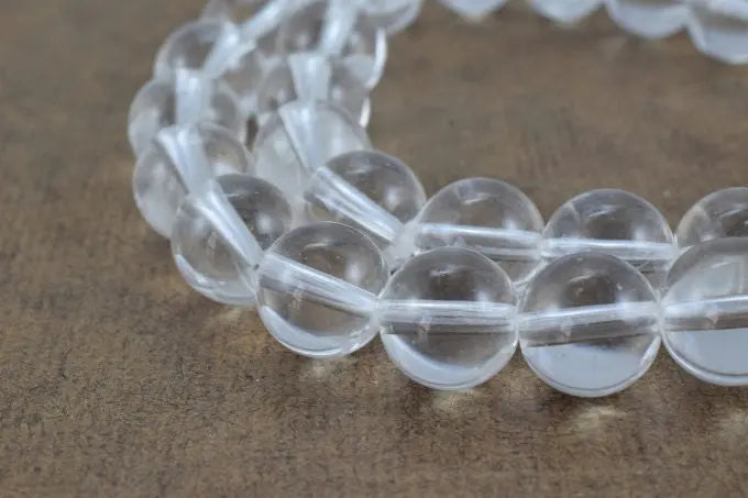 Clear Quartz Round Beads 6mm-10mm Natural Crystal Stone Jewelry - BeadsFindingDepot