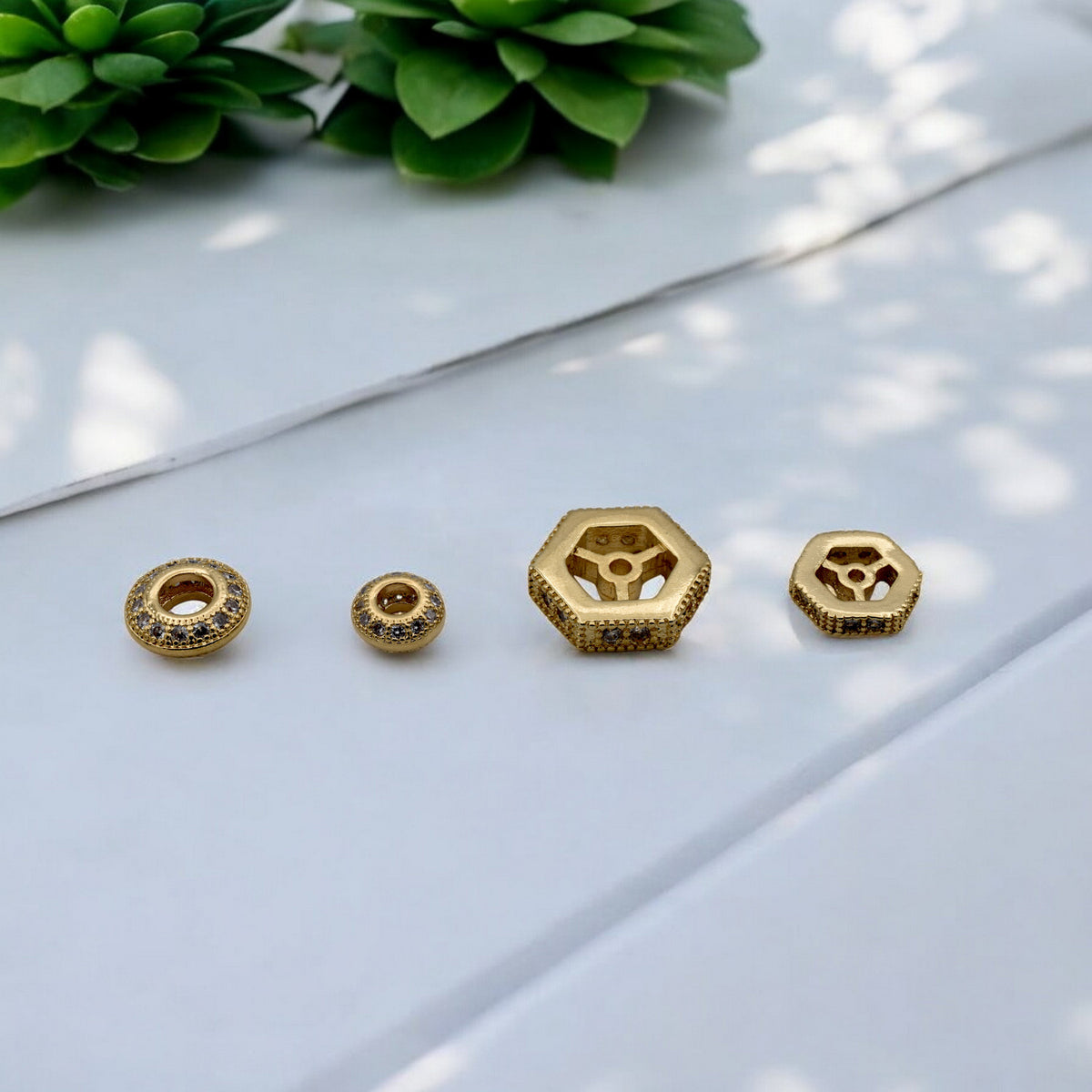 beaded jewelry 8 mm roundel 18 k gold filled ep micro pave beads with clear cz cubic zirconia gfm 14 g 335913499 jewelry m...