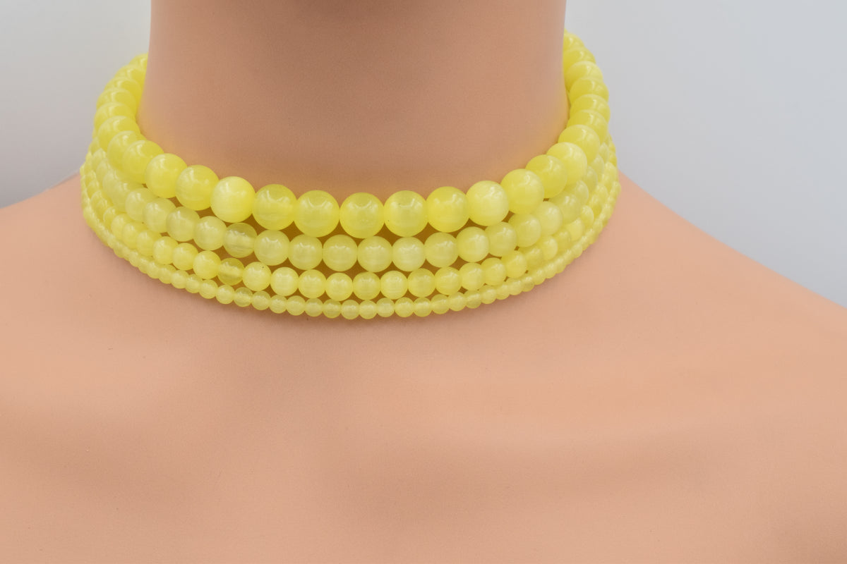 Yellow Cat Eye Gemstone beads for jewelry making 6mm 8mm 10mm BeadsFindingDepot