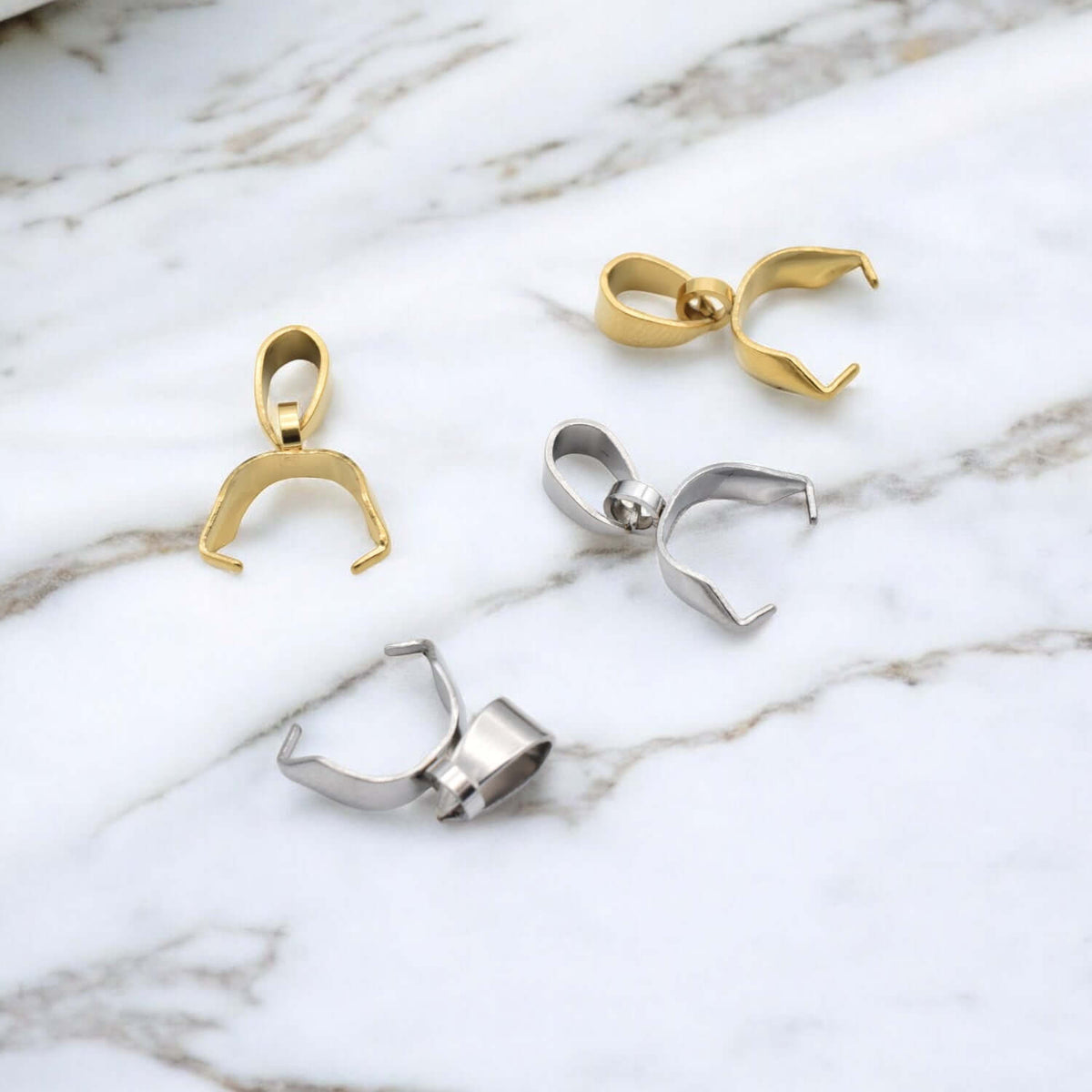 Stainless Steel Bail for Pendants and jewelry making 10pcs 8mm jewelry making supplies - detail image 2