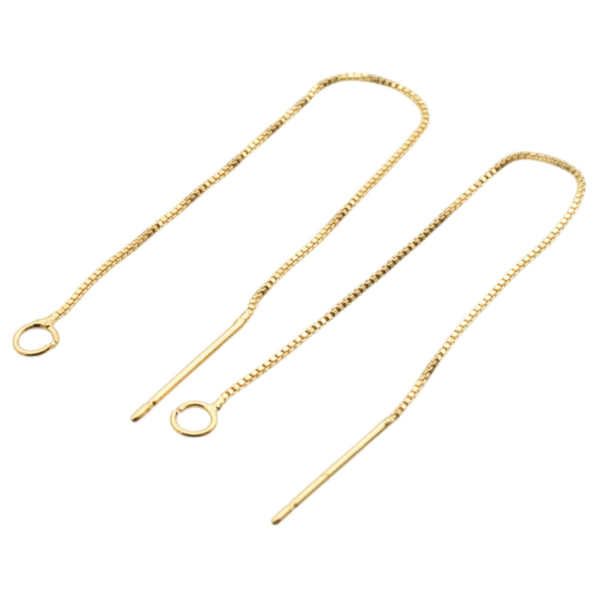 Gold Filled earring wires and threader earrings for jewelry making crafts DIY 14k BeadsFindingDepot