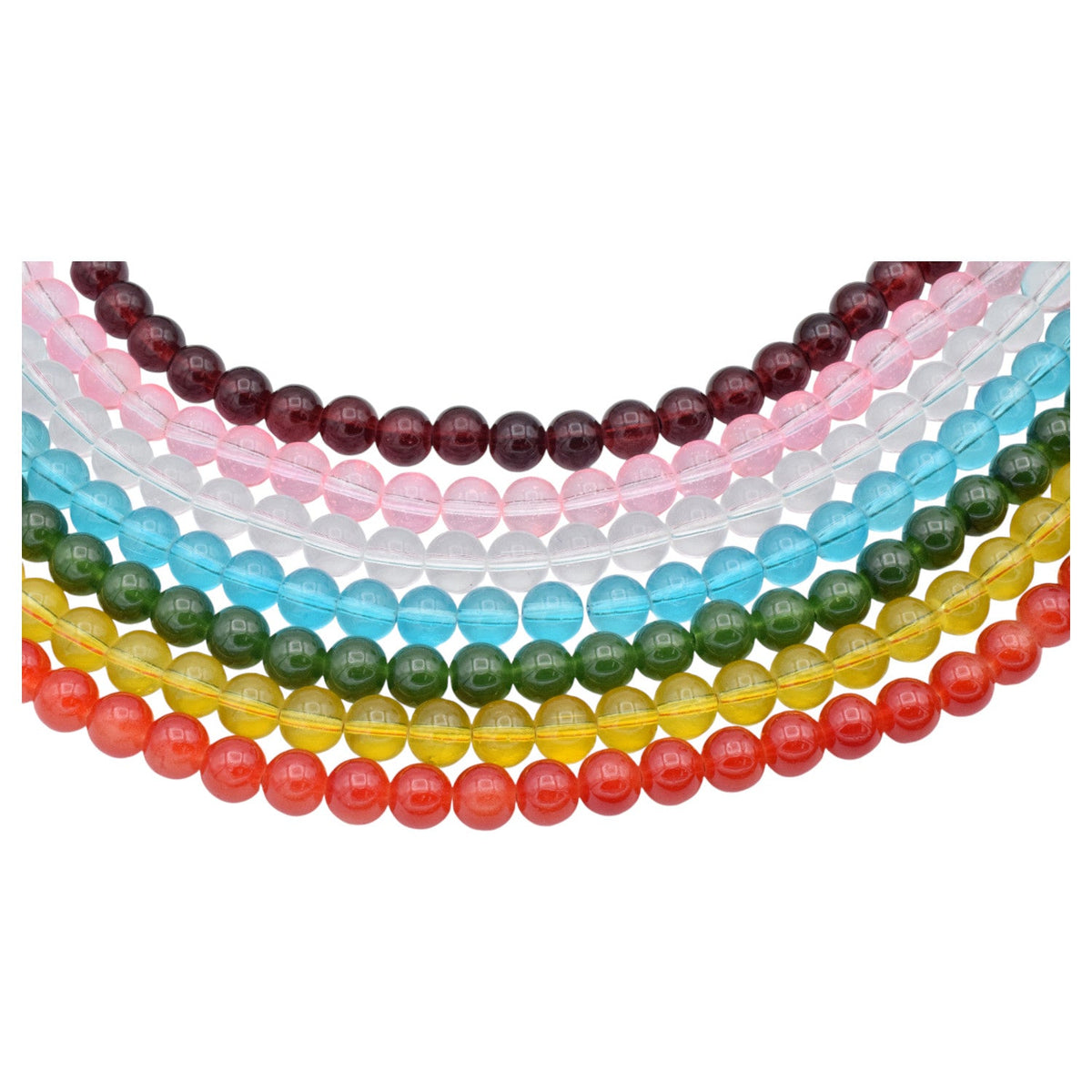 New Clear Glass Jelly beads for jewelry making crafts DIY 8mm 10mm sold by strand BeadsFindingDepot