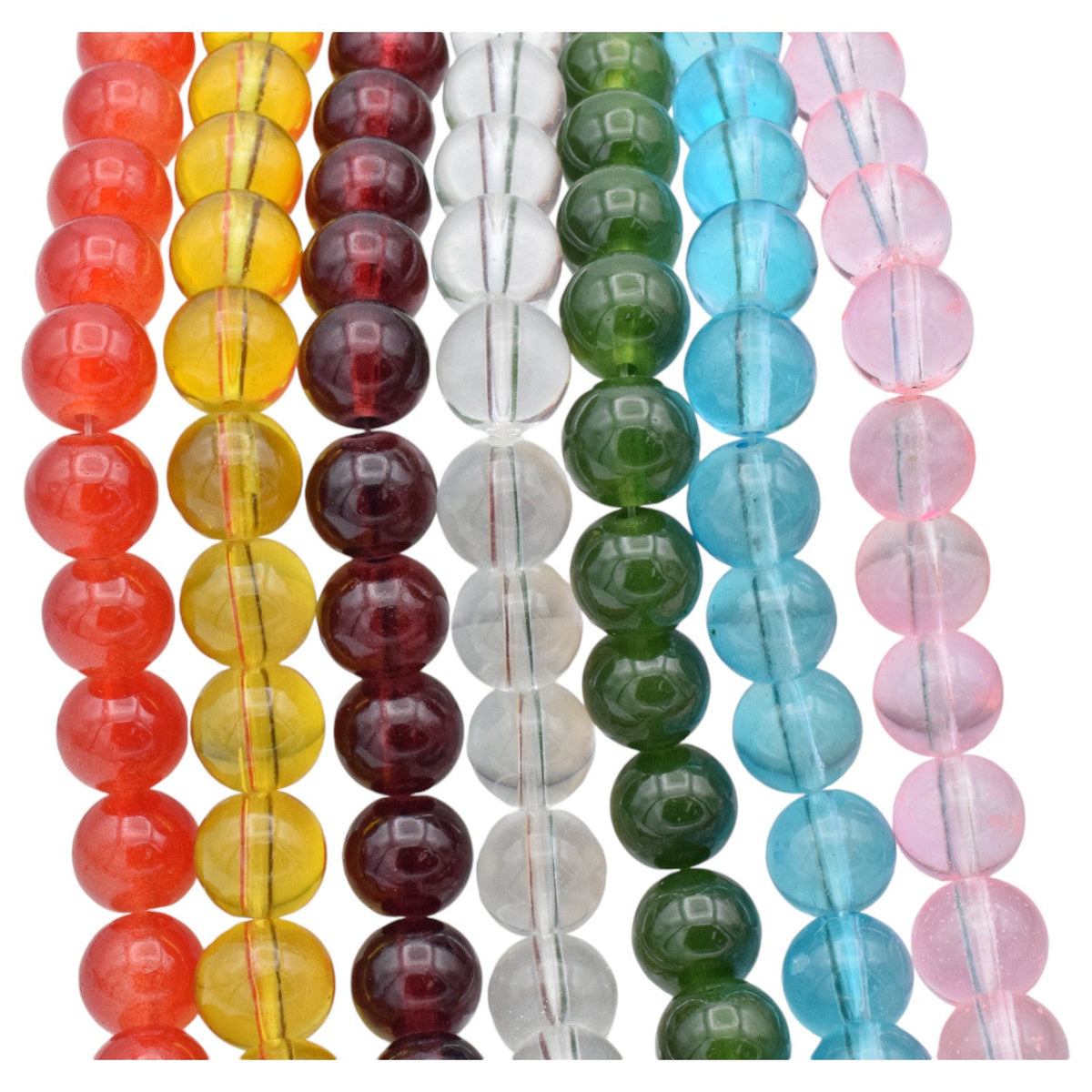 New Clear Glass Jelly beads for jewelry making crafts DIY 8mm 10mm sold by strand BeadsFindingDepot