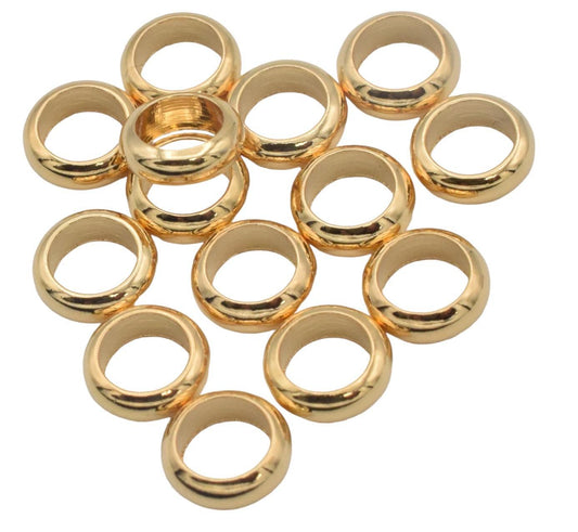 Gold Filled Roundel Plain jump ring Spacer Bead- jewelry making finding supply/6mm/9mm BeadsFindingDepot