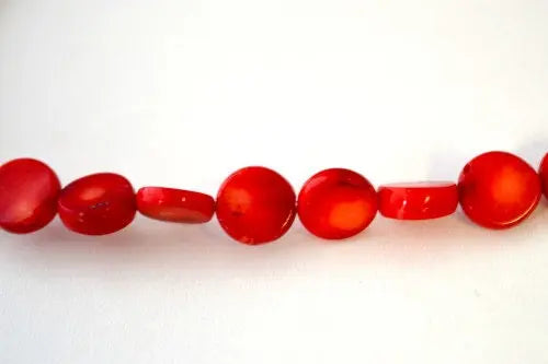 Dyed Red Coral Round Beads, Sold by 1 strand of 36pcs, 12mmx12mm, 1.5mm hole opening - BeadsFindingDepot