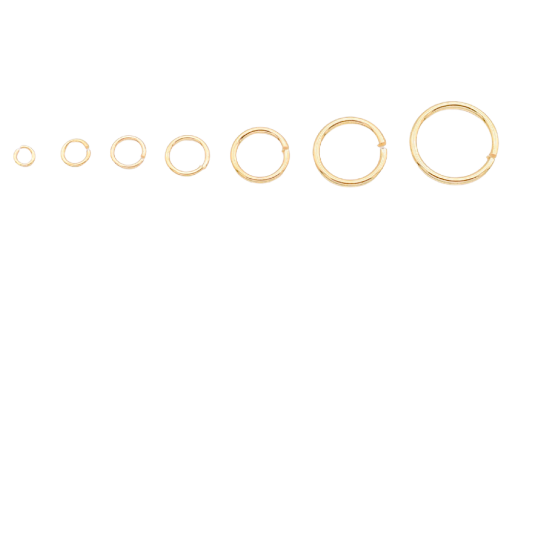 Open / Closed 18K Gold Filled EP Jump Ring Findings Round Ring 2mm/3mm/4mm/5mm/6mm/8mm/10mm/12mm for Jewelry Supplier and Wholesale BeadsFindingDepot