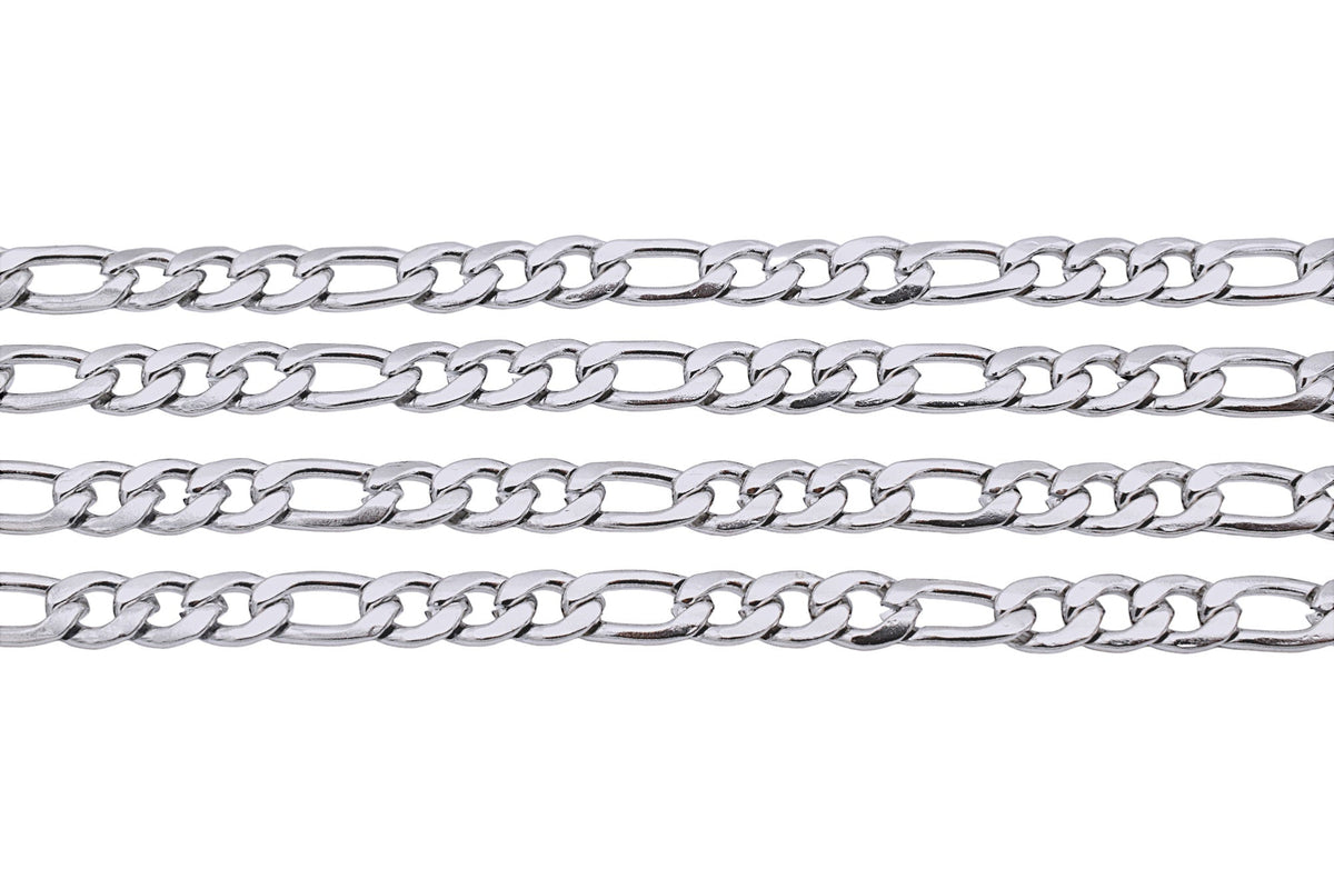Stainless Steel Figaro chain for jewelry making by yard BeadsFindingDepot