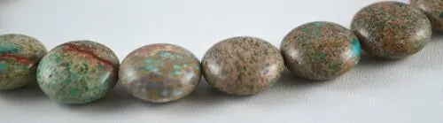 Fossil Jasper Flat Round Gemstone Beads 1 strand 28 PCs Size 15mm Hole Size 1mm Natural, healing, chakra, birthstone for Jewelry Making - BeadsFindingDepot