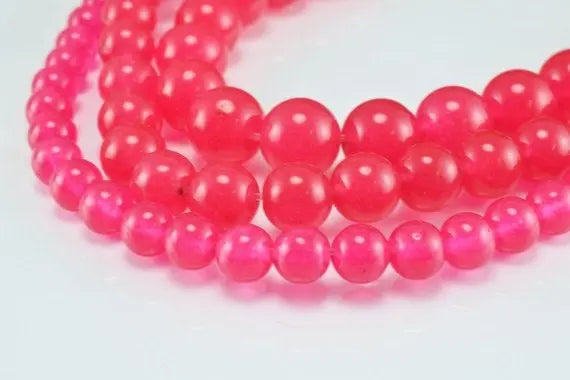 Fuchsia Aventurine Round Bead 6mm 10mm - BeadsFindingDepot