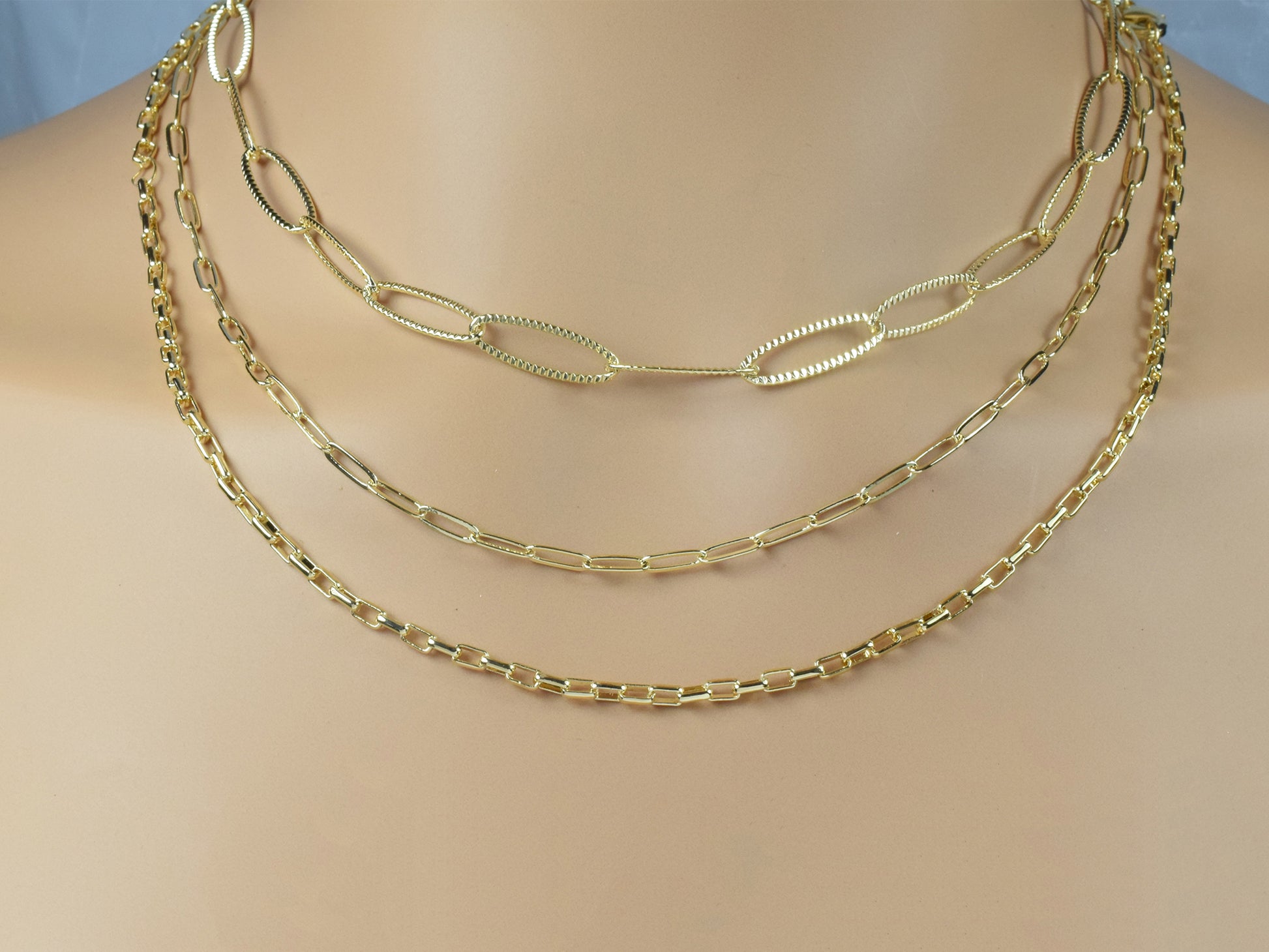Gold Filled Paper Clip Cable Link Diamond Cut Chain findings