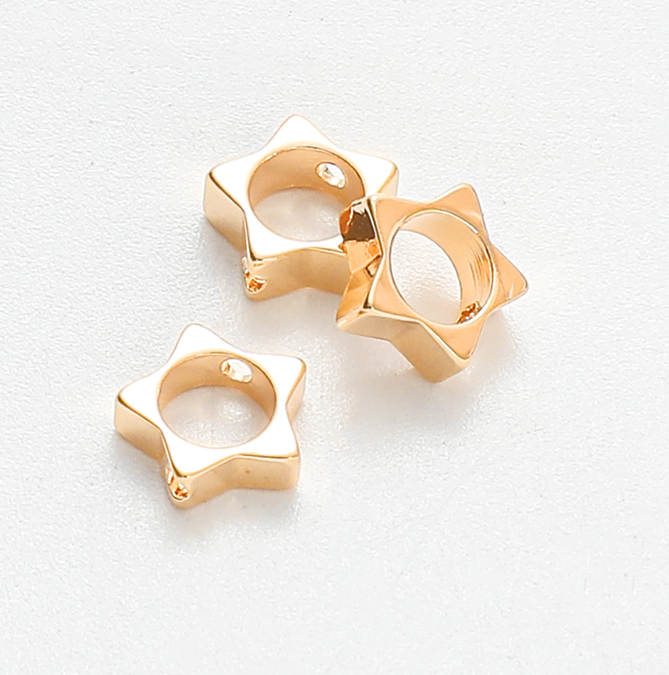 Gold Filled EP Mickey Mouse Apple Star Flower Spacer water resistant Findings For Jewelry
