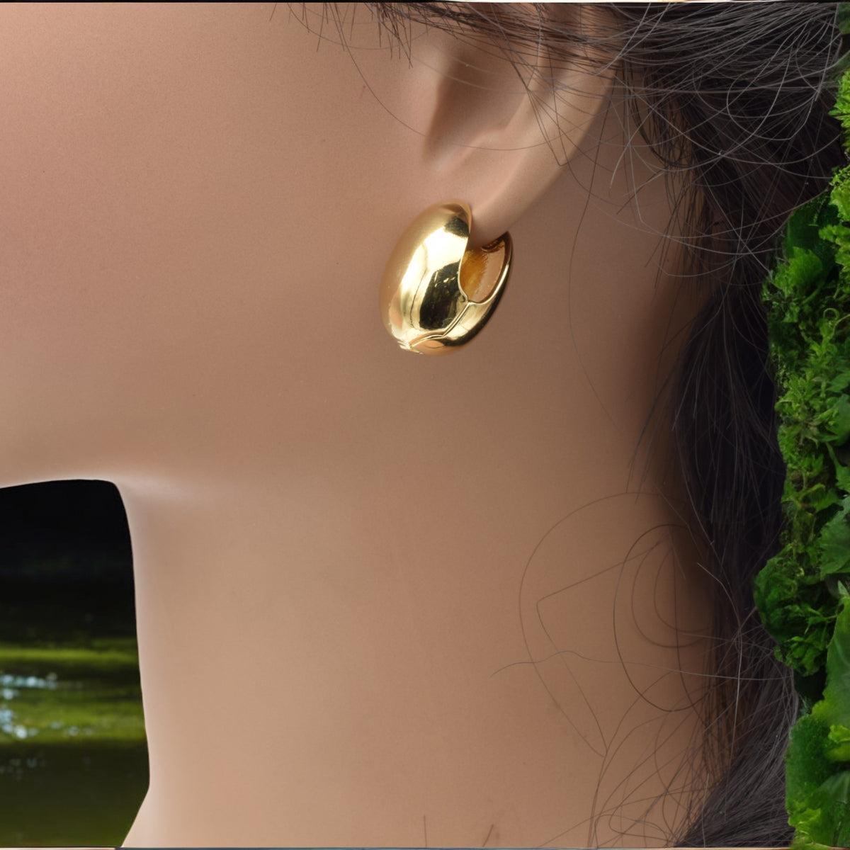 Bold Gold Filled Dome Earrings – Classic Elegance for Every Occasion jewelry making supplies - detail image 4