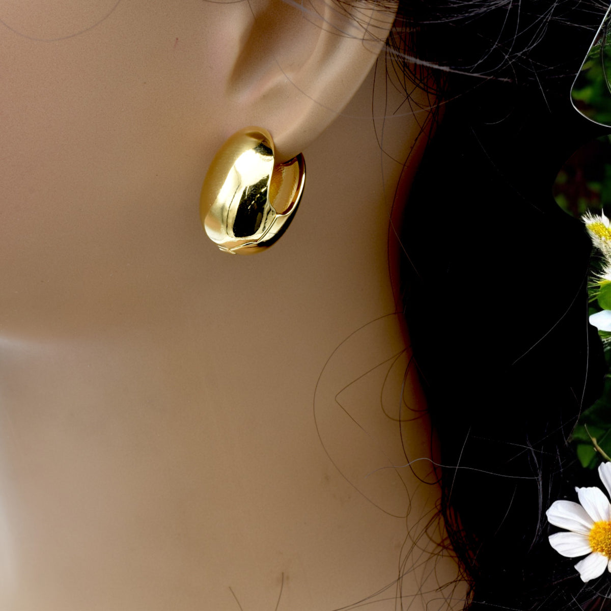 Bold Gold Filled Dome Earrings – Classic Elegance for Every Occasion jewelry making supplies - detail image 5