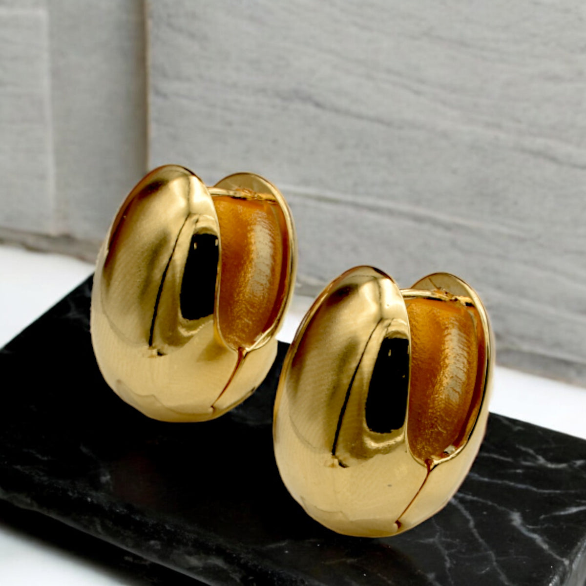 Bold Gold Filled Dome Earrings – Classic Elegance for Every Occasion jewelry making supplies - detail image 6