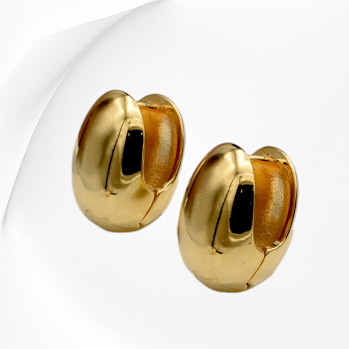 Bold Gold Filled Dome Earrings – Classic Elegance for Every Occasion jewelry making supplies - detail image 7