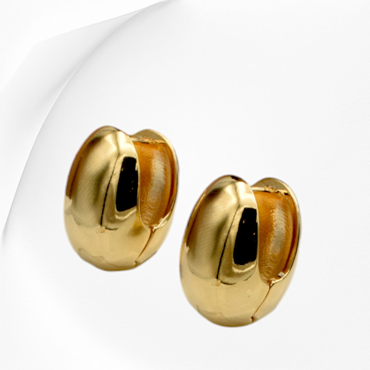 Bold Gold Filled Dome Earrings – Classic Elegance for Every Occasion jewelry making supplies - detail image 8