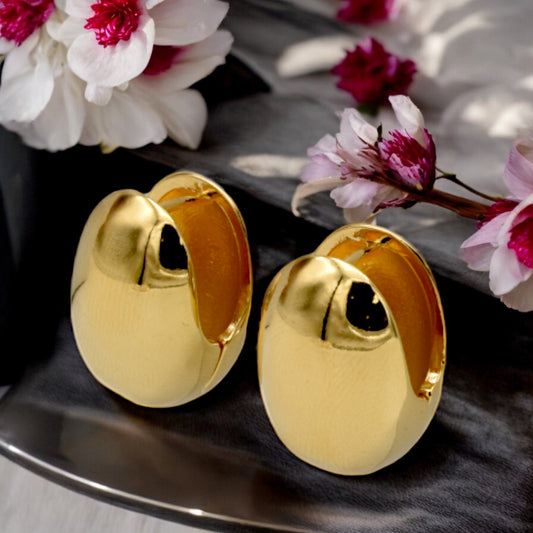 Bold Gold Filled Dome Earrings – Classic Elegance for Every Occasion jewelry making supplies