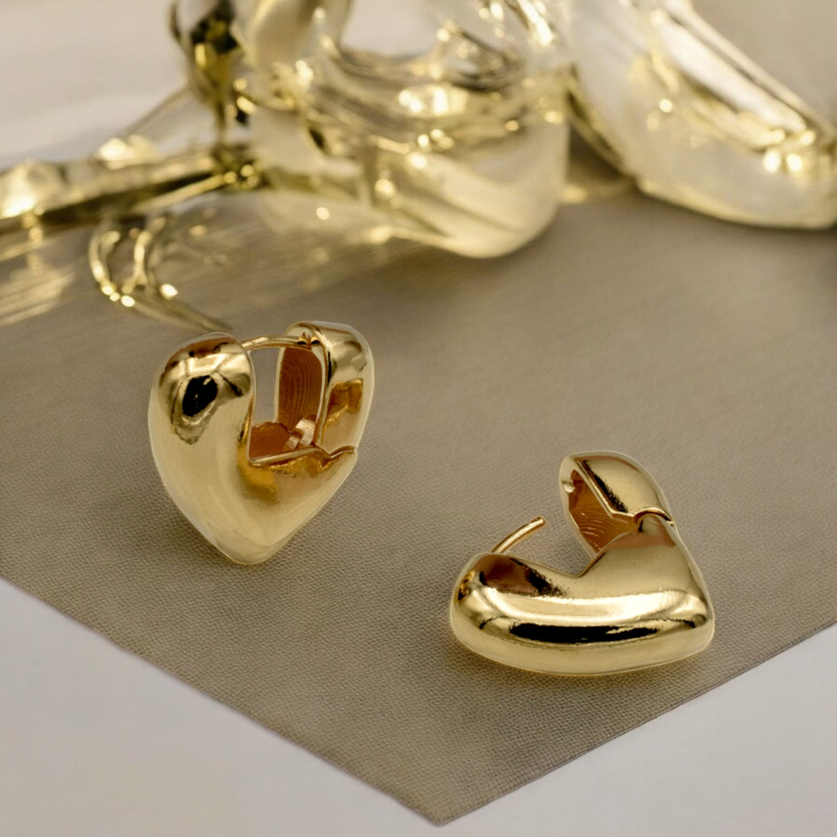 Gold Filled Heart Hoop Earrings – Romantic and Chic Jewelry jewelry making supplies - detail image 9